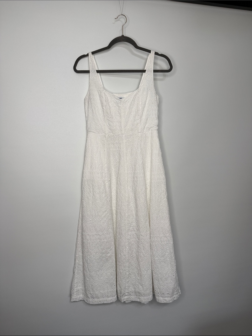 Old Navy Fit & Flare Eyelet Midi Dress XS Tall